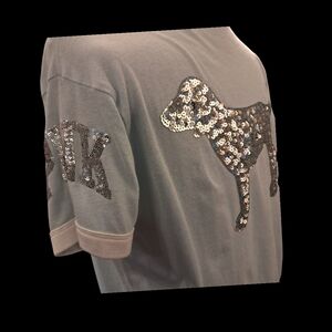 PINK Victoria's Secret Baby Blue Short Sleeve Tee